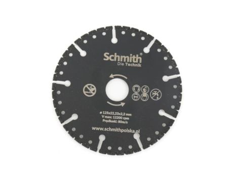 Tarcza diamentowa do cięcia uniwersalna 125mm Schmith