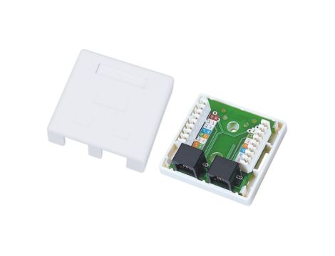Gniazdo natynkowe UTP kat.5e 2xRJ45 GN002
