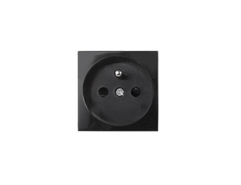 Gniazdko typu E (francuskie) Maclean, pasuje do szklanych ramek, czarne MCE718B