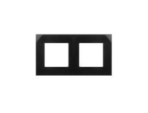 Szklana ramka Maclean, podwójna, czarna, 157x86mm, MCE729B