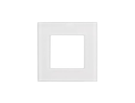 Szklana ramka Maclean, pojedyncza, biała, 86x86mm, MCE730W