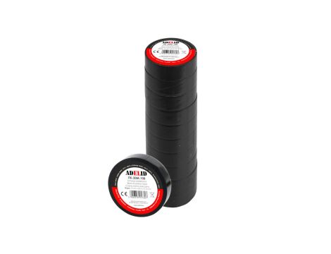 Taśma izolacyjna 20m PVC czarna wodoodporna 19mm 10SZT.