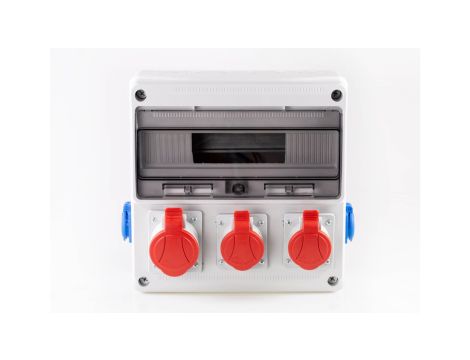 Rozdzielnica budowlana natynkowa 1x32A/5p, 2x16A/5p, 2x230V 16A, IP54, BP6010-16/NT-S-BZ