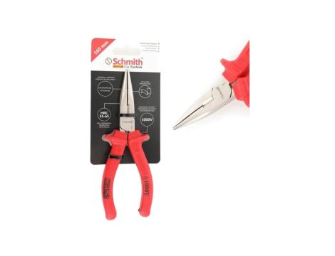 Szczypce proste wydłużone 160mm izolowane 1000V szczypce telefoniczne Schmith