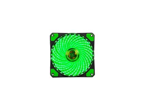 Wentylator 12cm Gaming 33x LED Zielony 4+3 Pin Molex