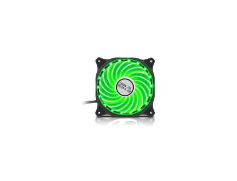 Wentylator 12cm Gaming 15x LED Zielony 4-Pin Molex