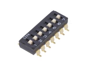 Przełącznik DIP-SWITCH Ilość sekcji 7 ON-OFF 0,025A/24VDC A6S7104H