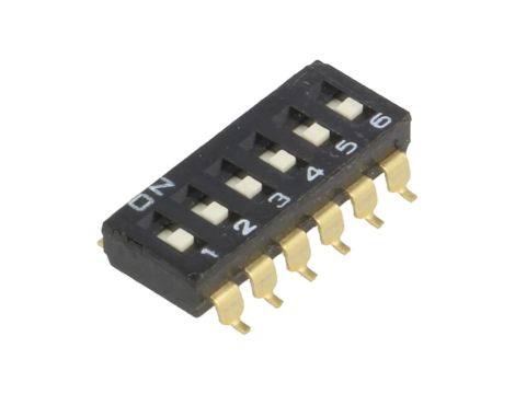 Przełącznik DIP-SWITCH Ilość sekcji 6 ON-OFF 0,025A/24VDC A6S-6101-H