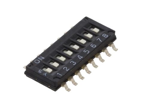 Przełącznik DIP-SWITCH Ilość sekcji 8 ON-OFF 0,025A/24VDC A6H-8101