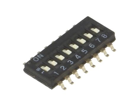 Przełącznik DIP-SWITCH Ilość sekcji 8 ON-OFF 0,025A/24VDC A6H-8102