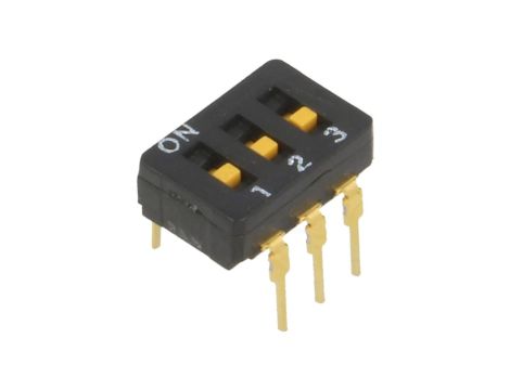 Przełącznik DIP-SWITCH Ilość sekcji 3 ON-OFF 0,03A/30VDC A6D-3100