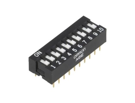 Przełącznik DIP-SWITCH Ilość sekcji 10 ON-OFF 0,025A/24VDC A6E-0101-N