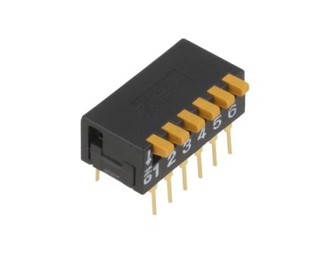 Przełącznik DIP-SWITCH Ilość sekcji 6 ON-OFF 0,03A/30VDC A6DR-6100