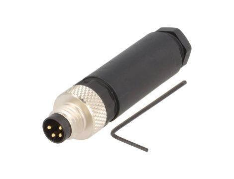 Złącze męskie M8 proste 4-pin na przewód SSTGF040MSSFKPG