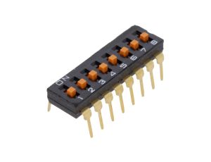 Przełącznik DIP-SWITCH Ilość sekcji 8 ON-OFF 0,025A/24VDC A6T-8104