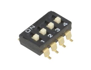 Przełącznik DIP-SWITCH Ilość sekcji 4 ON-OFF 0,025A/24VDC A6S-4104-H