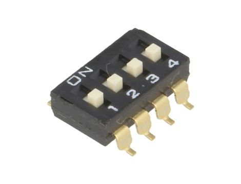Przełącznik DIP-SWITCH Ilość sekcji 4 ON-OFF 0,025A/24VDC A6S-4104-H