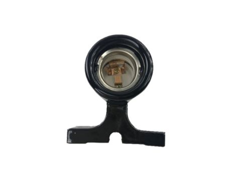 Oprawka żarówki E27 ceramiczna z podstawką czarna