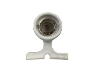 Oprawka żarówki E27 ceramiczna z podstawką biała