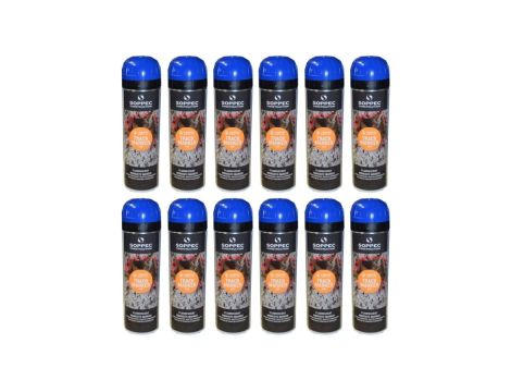 Farba geodezyjna do znakowania spray niebieska 12 sztuk SOPPEC Track Marker