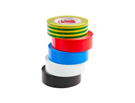 Taśma izolacyjna mix 5 sztuk 10m mocna PCV Schmith