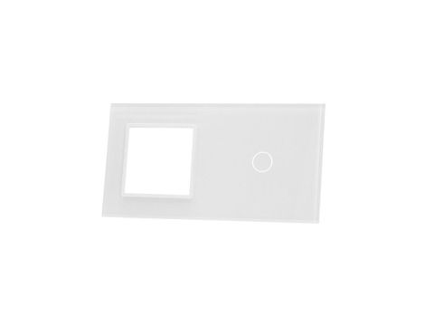 Livolo BIAŁY PANEL SZKLANY 1 + MIEJSCE NA GNIAZDO 701G-61