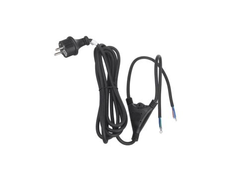 Przewód zasilający 3m dla Maclean, do naświetlaczy LED i statywu MCE583 Yellow, całkowita długość 3m, MCE585