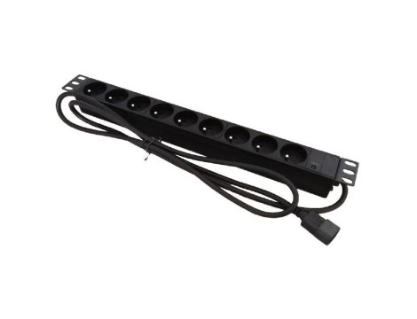 Listwa zasilająca rack 19 cali PDU gniazdo 9 x CEE 7/5 wtyk IEC320 C20