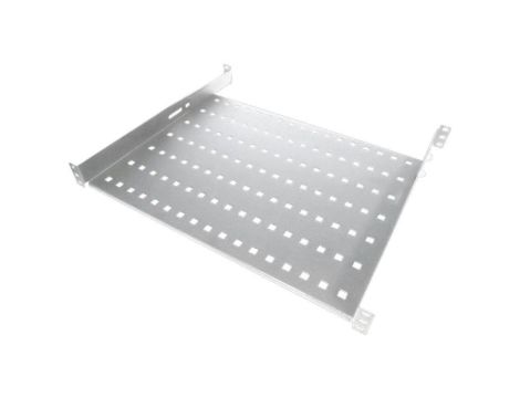 Półka stała 19 1U głęb. 450mm, kolor szara, 4 punkty mocowania SA-P-19-1U-450-4-S