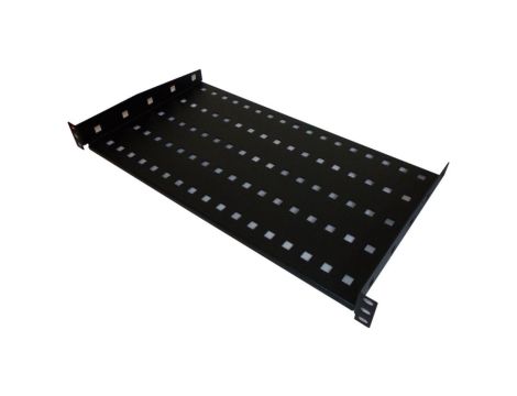 Półka stała 19 1U głęb. 250mm, czarna, 2 punkty mocowania SA-P-19-1U-250-2-C