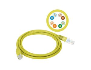 Patch-cord U/UTP kat.5e PVC 0.5m żółty KKU5ZOL0.5