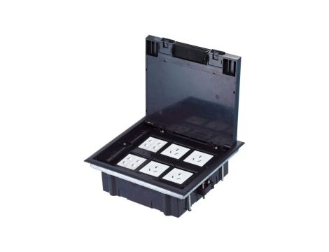 Puszka podłogowa (floorbox) 6M (45x45) regulowana głębokość, do podłogi technicznej (wylewka opcjonalnie) PP005