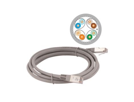 Patch-cord S/FTP kat.6A LSOH 2.0m szary KKS6ASZA2.0