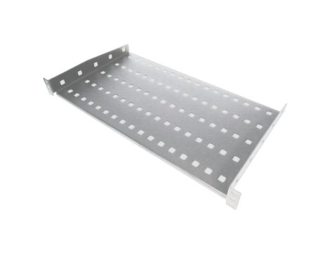 Półka stała 19 1U głęb. 250mm, kolor szara, 2 punkty mocowania SA-P-19-1U-250-2-S