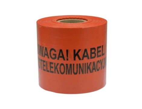 Folia ostrzegawcza POMARAŃCZOWA 10cm x 500m
