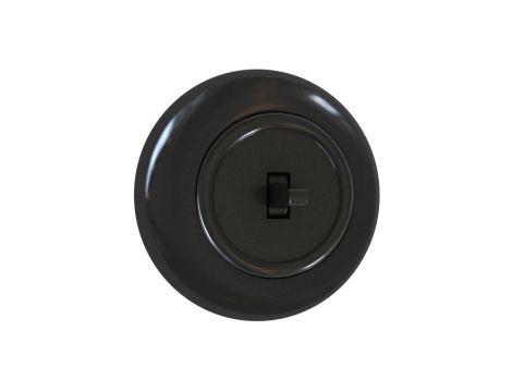 Włącznik światła podtynkowy pojedyńczy schodowy z ramką 10AX 250V IP20 czarny połysk