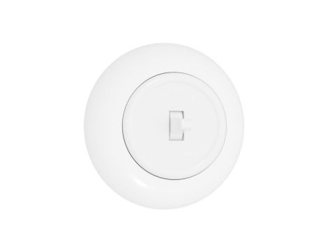 Włącznik światła podtynkowy pojedyńczy z ramką 10AX 250V IP20 biały połysk