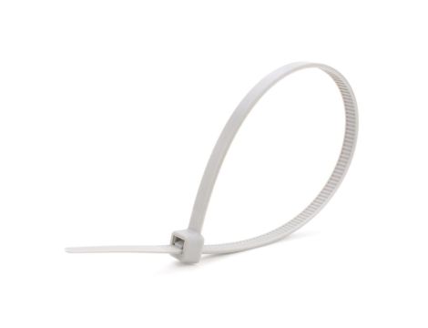 Opaska zaciskowa kablowa 3,6x250 mm 100 sztuk biała