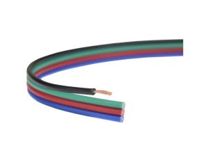 Przewód wstążkowy montażowy TLWY RGB LED 4x0,35 150V kolorowy /100m/