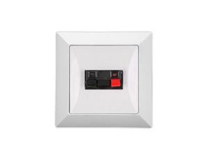 OPAL Gniazdo głośnikowe kolumnowe pojedyncze białe GG-1 Op BI