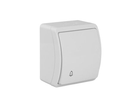 KOALA Łącznik przycisk zwierny dzwonek natynkowy wodoodporny IP44 biały 155-01