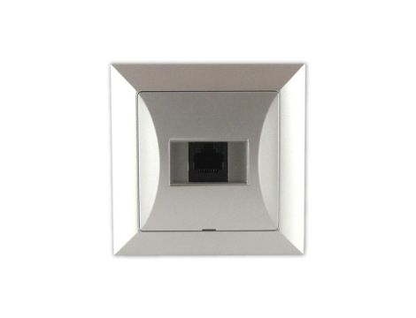 OPAL Gniazdo komputerowe RJ45 8pin zacisk krone LSA+ srebrne GTP-12 Op SR