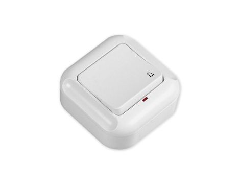 TURKUS Przycisk dzwonek natynkowy podświetlany biały WNT-7Tb/s