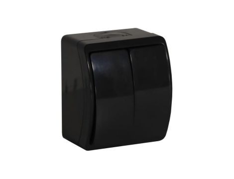 KOALA Łącznik świecznikowy natynkowy wodoodporny IP44 czarny 152-05