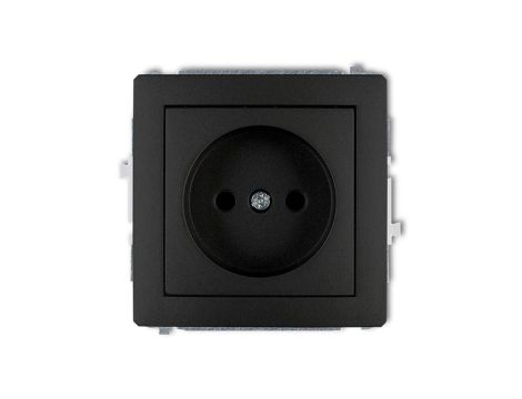 DECO Gniazdo pojedyncze B/U do ramki czarny mat 12DGP-1