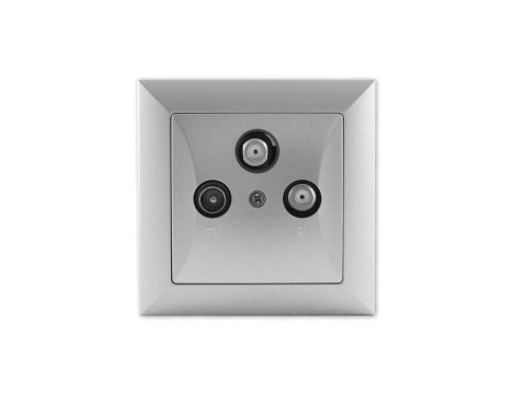 OPAL Gniazdo antenowe RTV-SAT-SAT srebrne GAPS/2 Op SR