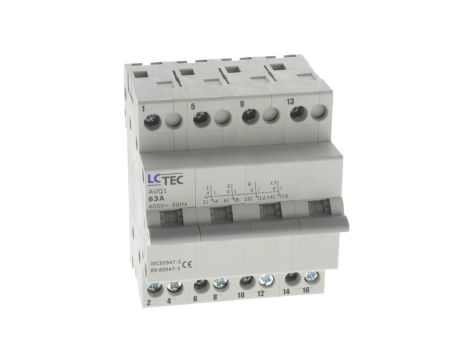 Przełącznik modułowy sieć-agregat agregat-sieć 1-0-2 I-0-II 4P 63A 400V AUQ1