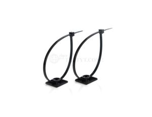 TRYTYT Uchwyt mocujący samoprzylepny HW czarny HW-4ACB /100szt./