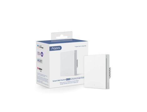 Przełącznik bez Neutral, Zigbee 3.0, EU, WS-EUK01 Aqara Wall Single Switch H1