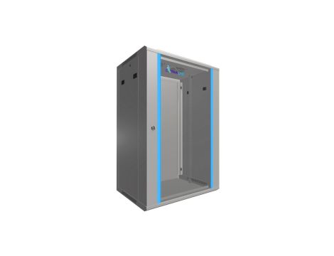 Szafa rack montowana na ścianie Extralink 18U 600x450 Szara